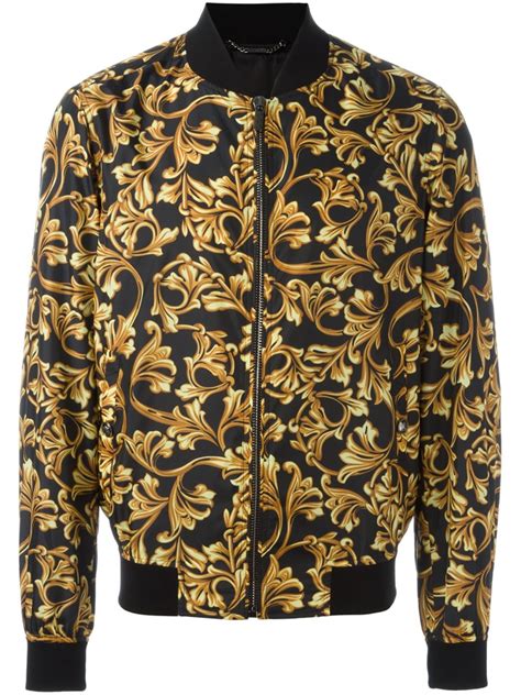 versace printed bomber|Versace jackets for men.